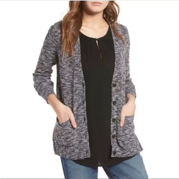 Madewell Heather Gray Button Down Cardigan with Pockets size small - Picture 10 of 10